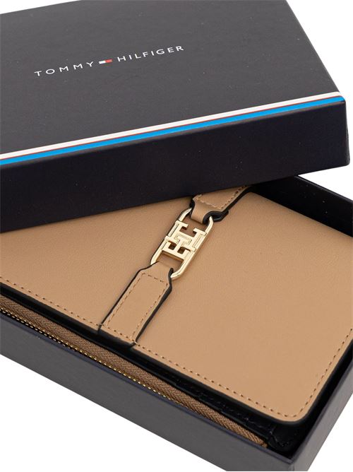 Portafoglio nocciola in similpelle Tommy Hilfiger | AW0AW17752RBC